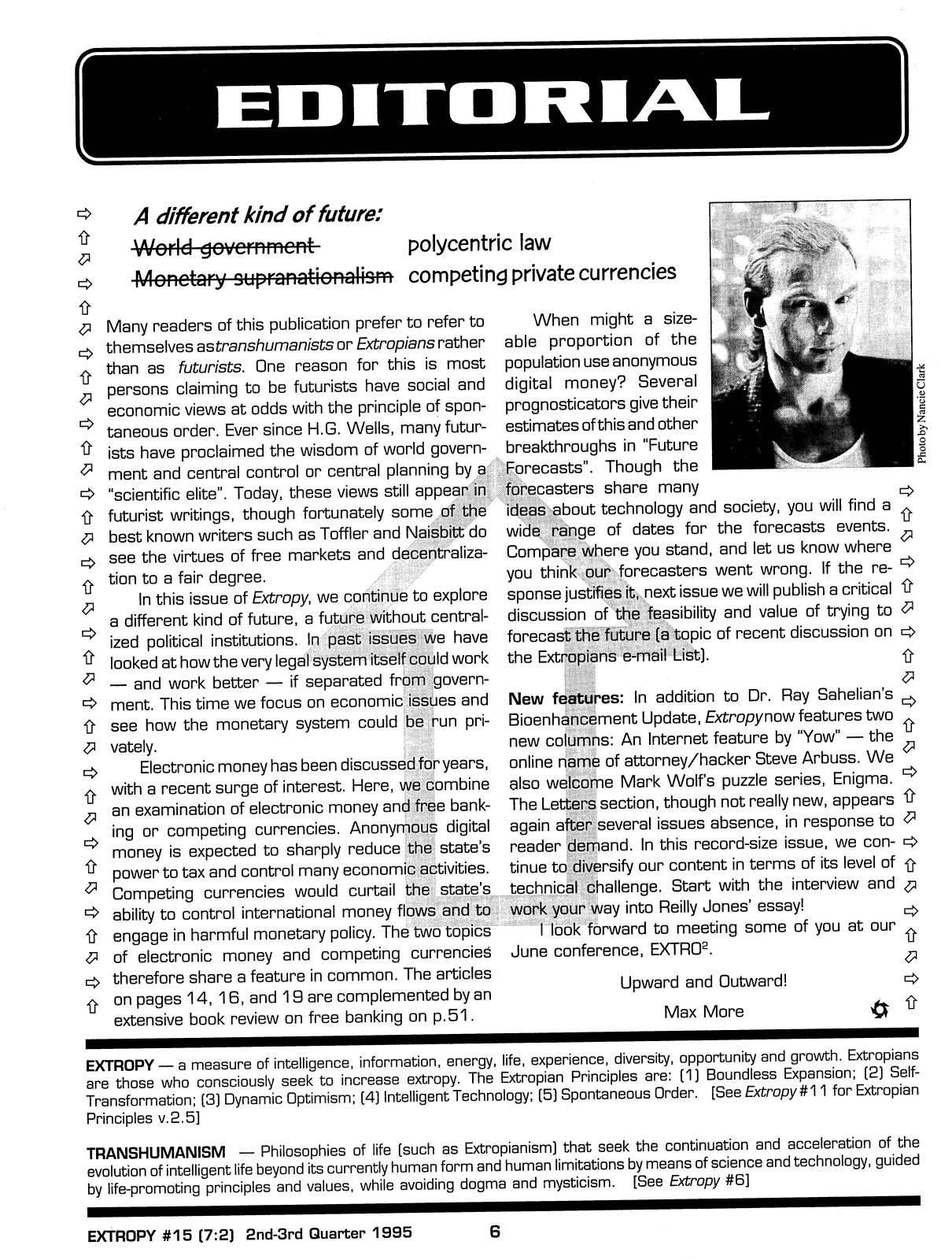 Extropy #15, page 4 (original scan)