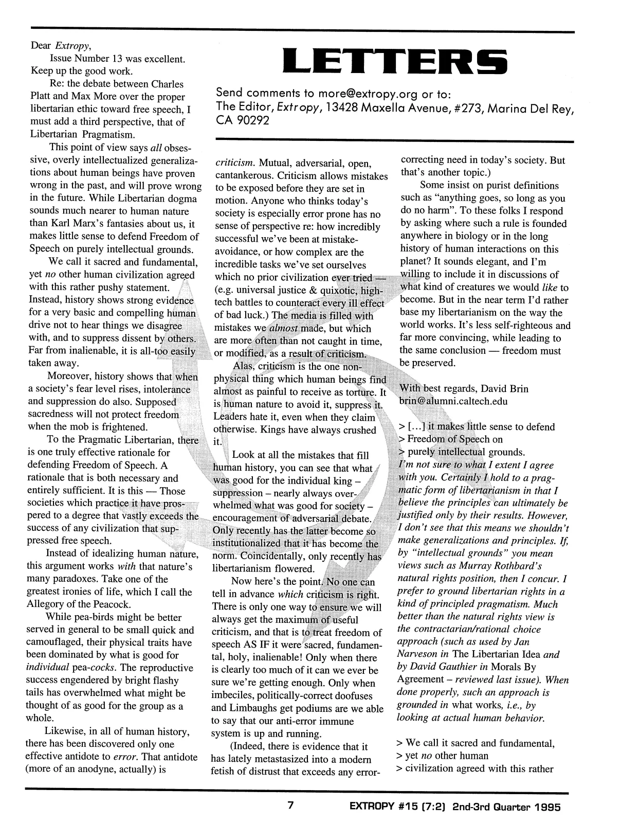 Extropy #15, page 5 (original scan)