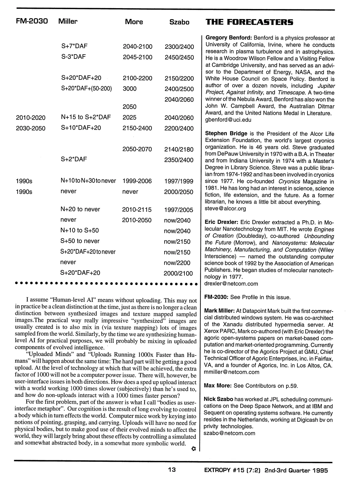Extropy #15, page 11 (original scan)