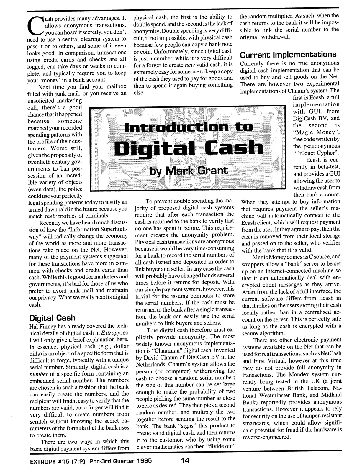 Extropy #15, page 12 (original scan)