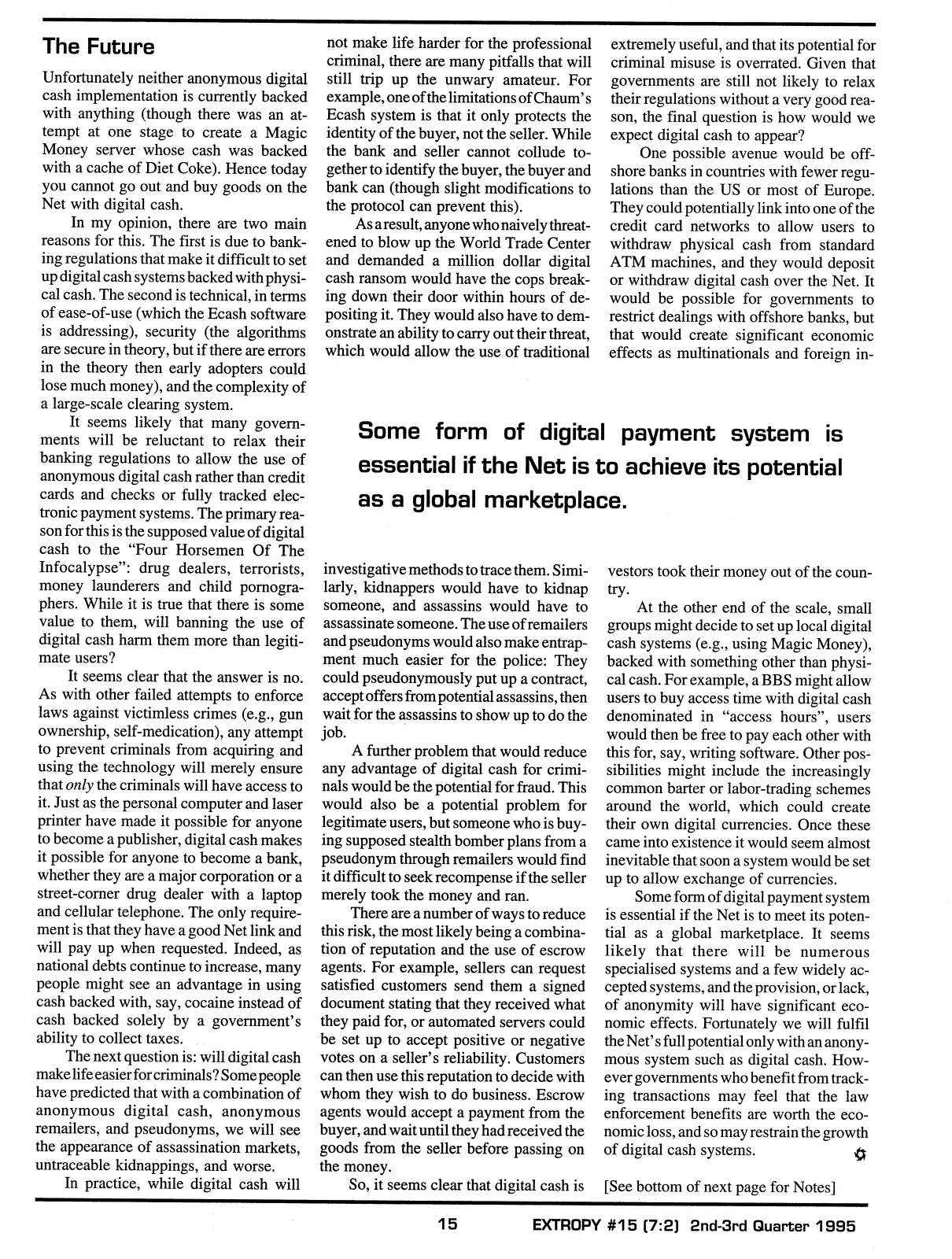 Extropy #15, page 13 (original scan)