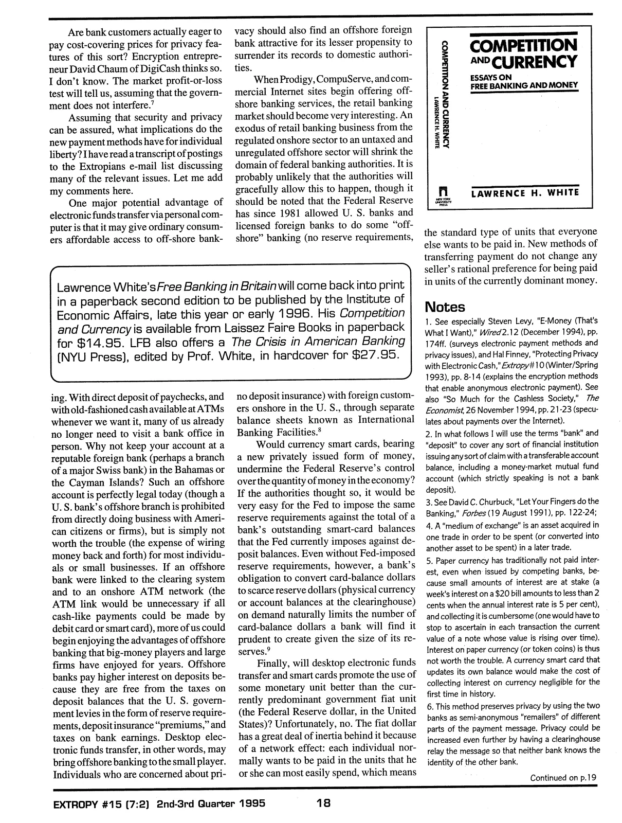 Extropy #15, page 16 (original scan)