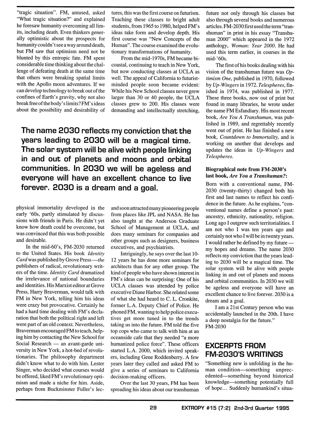 Extropy #15, page 27 (original scan)