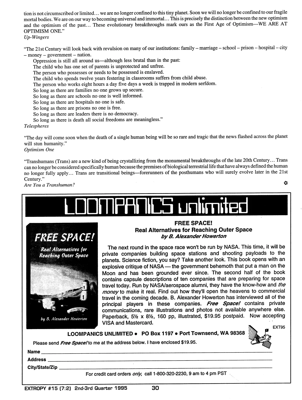 Extropy #15, page 28 (original scan)