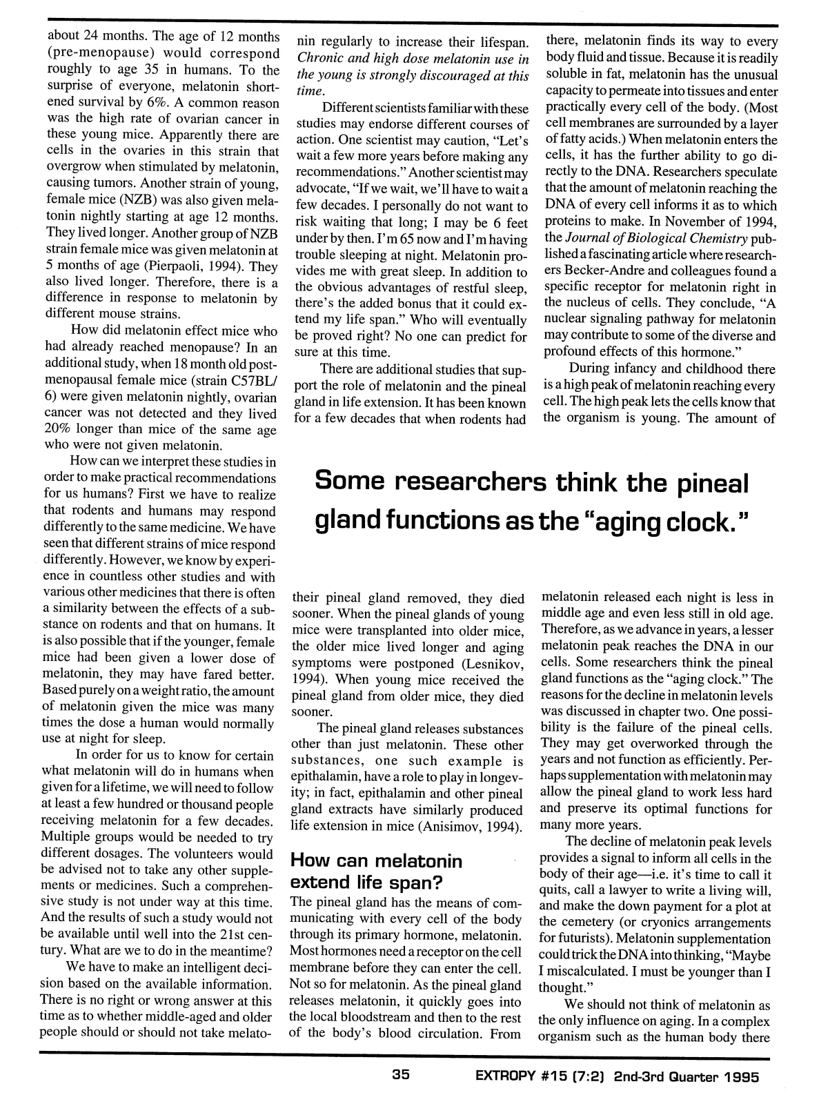 Extropy #15, page 33 (original scan)