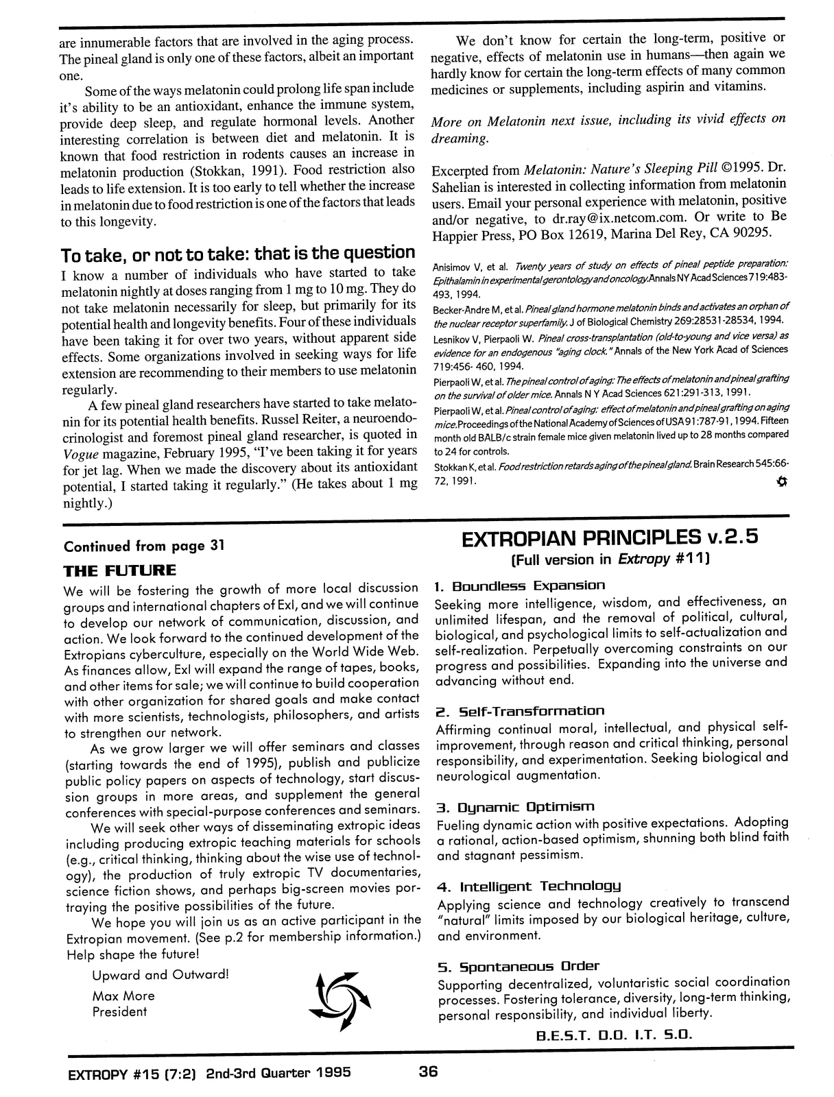 Extropy #15, page 34 (original scan)