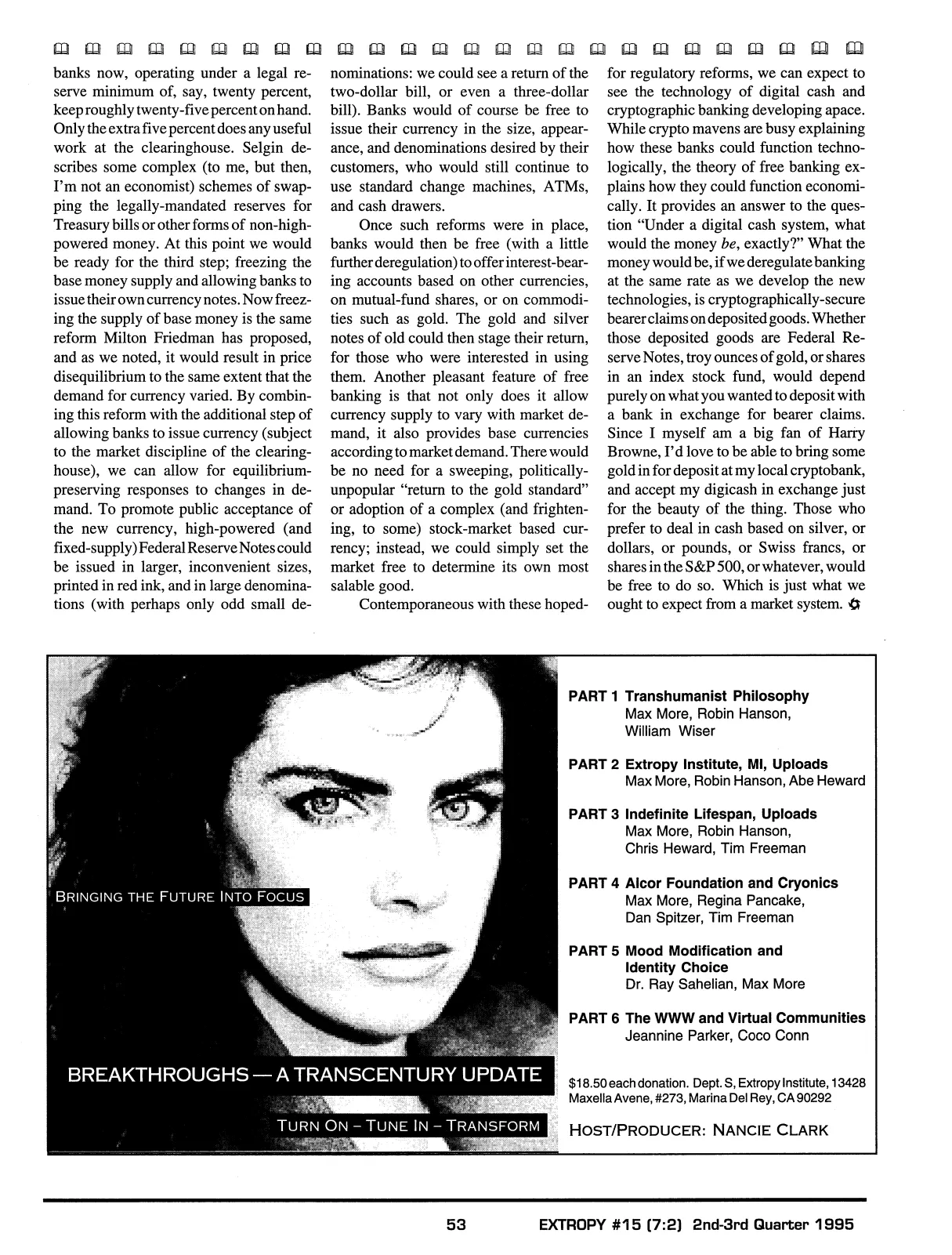 Extropy #15, page 51 (original scan)