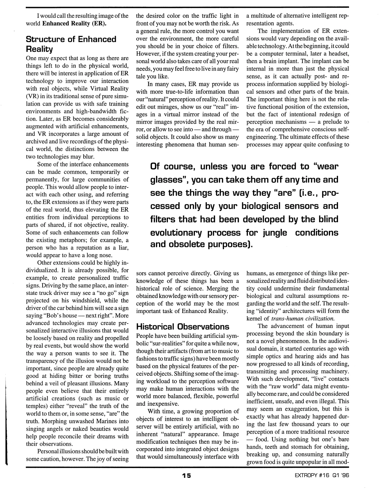 Extropy #16, page 13 (original scan)