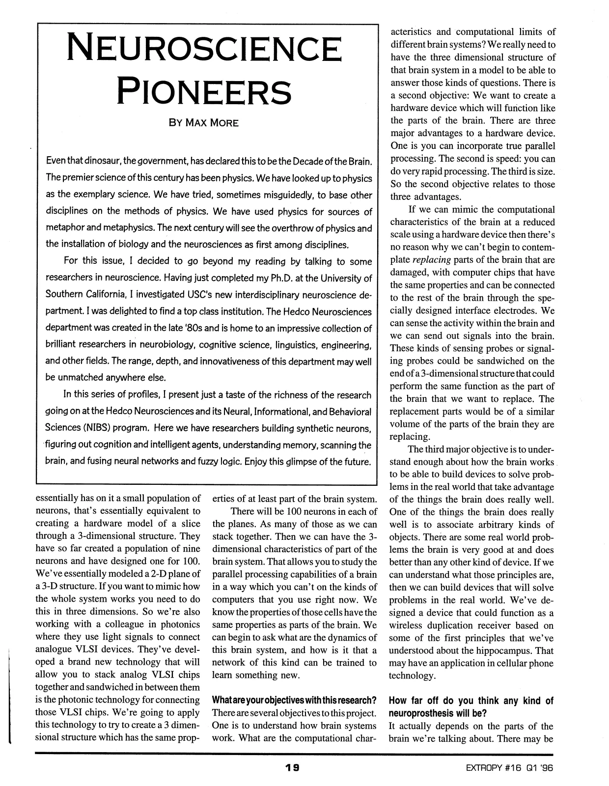 Extropy #16, page 17 (original scan)