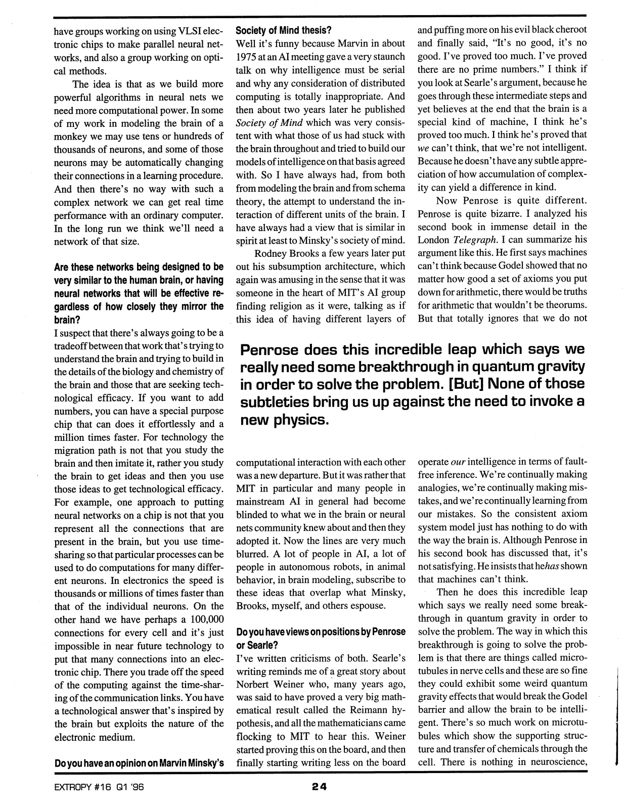 Extropy #16, page 22 (original scan)