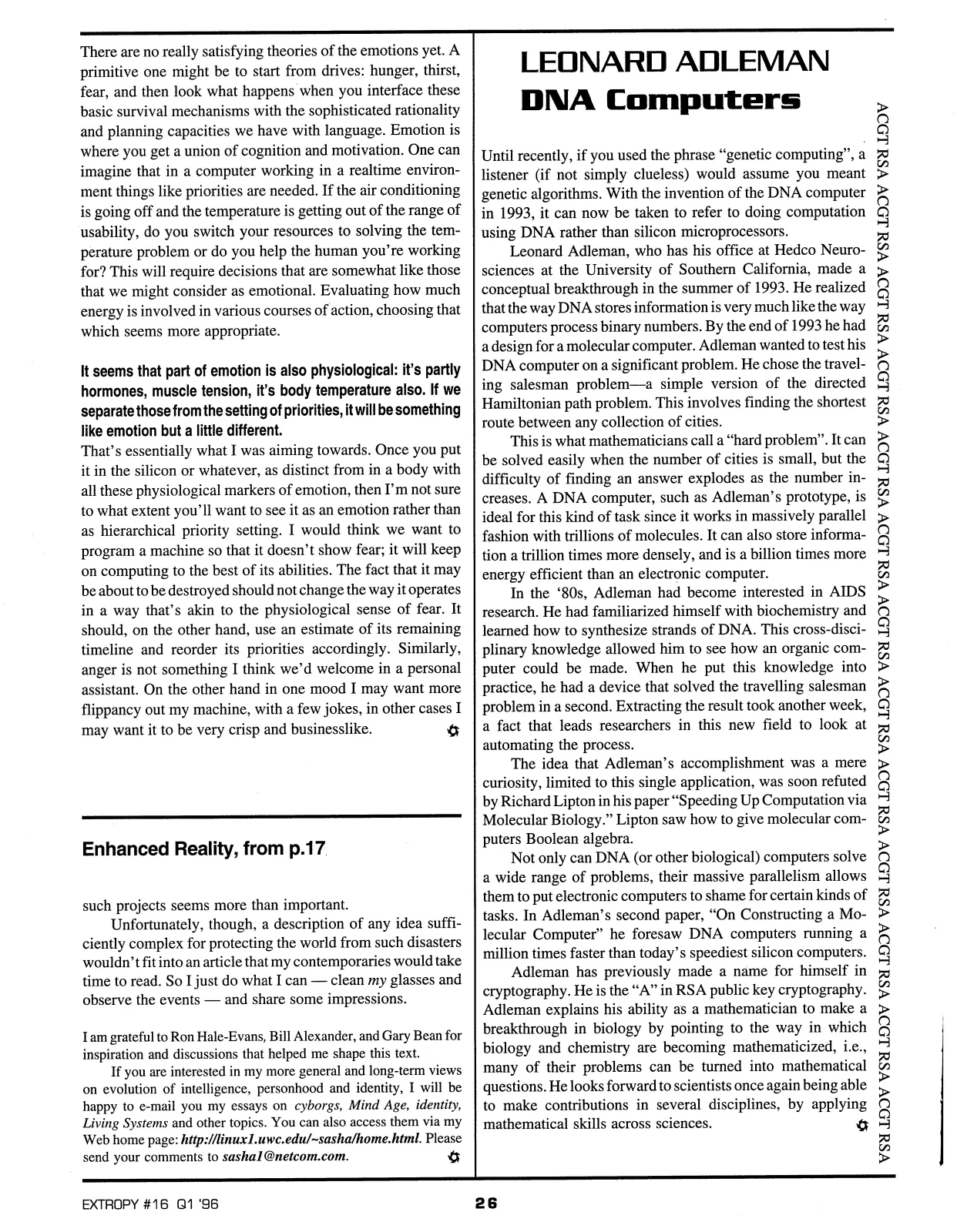 Extropy #16, page 24 (original scan)