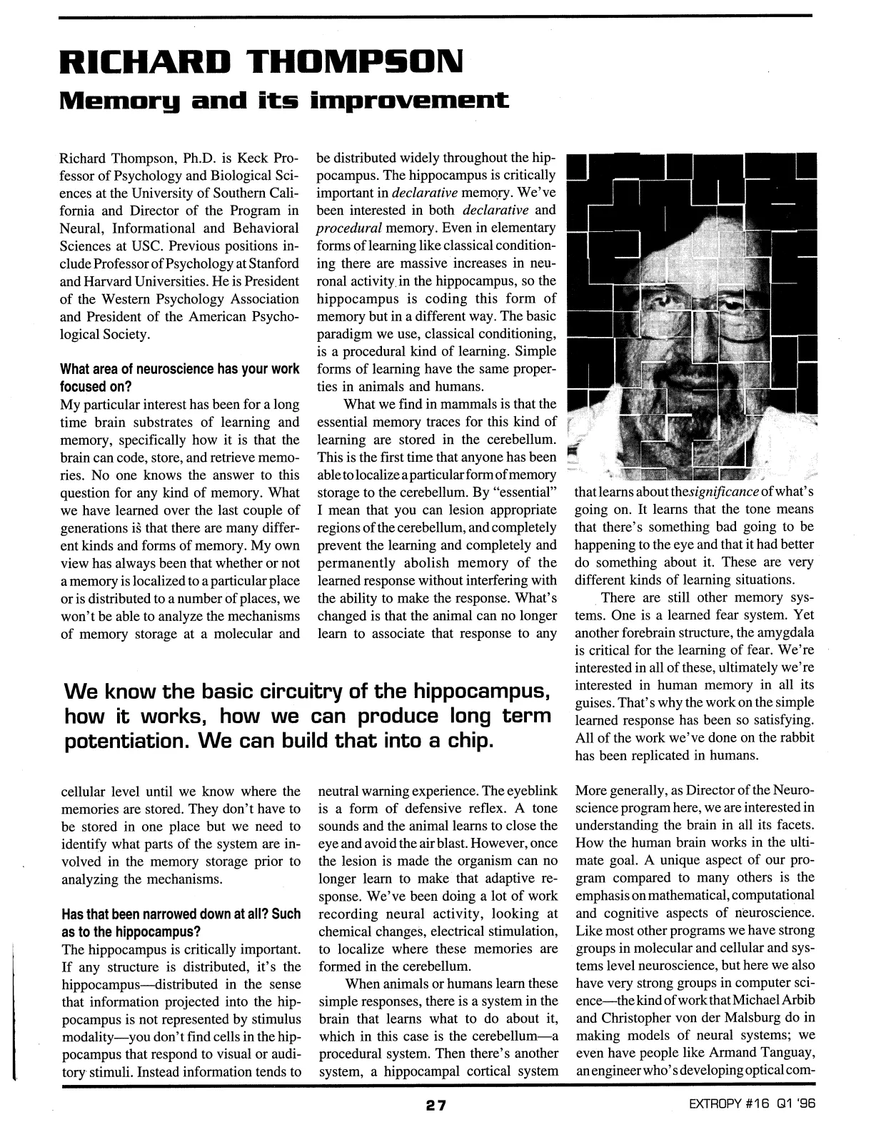 Extropy #16, page 25 (original scan)