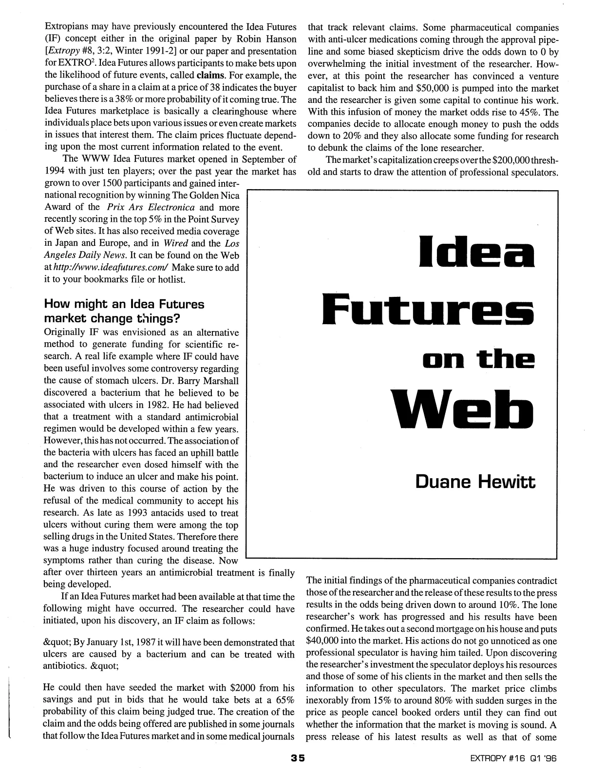 Extropy #16, page 33 (original scan)