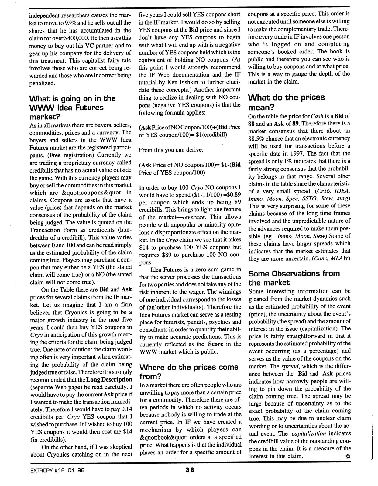 Extropy #16, page 34 (original scan)