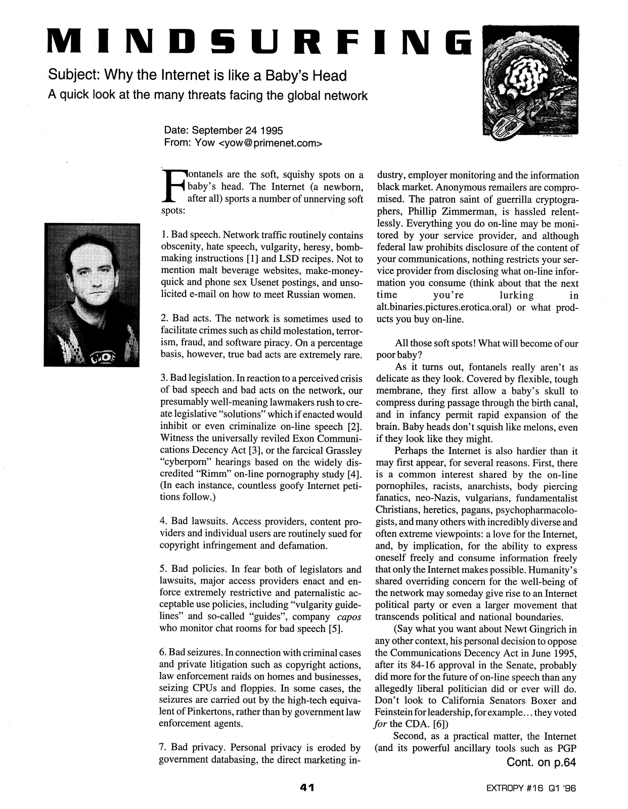 Extropy #16, page 39 (original scan)
