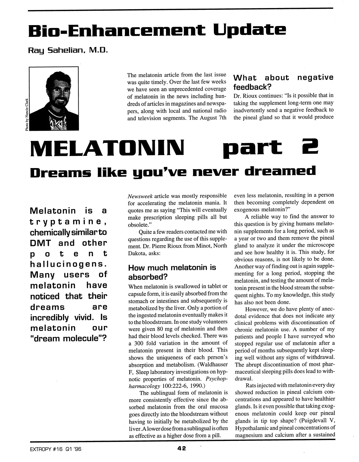Extropy #16, page 40 (original scan)