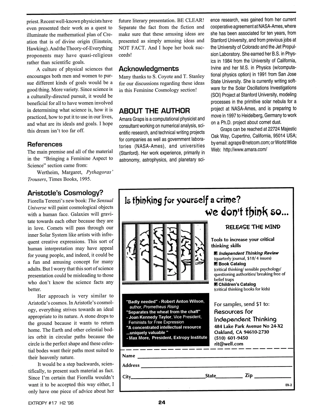 Extropy #17, page 22 (original scan)