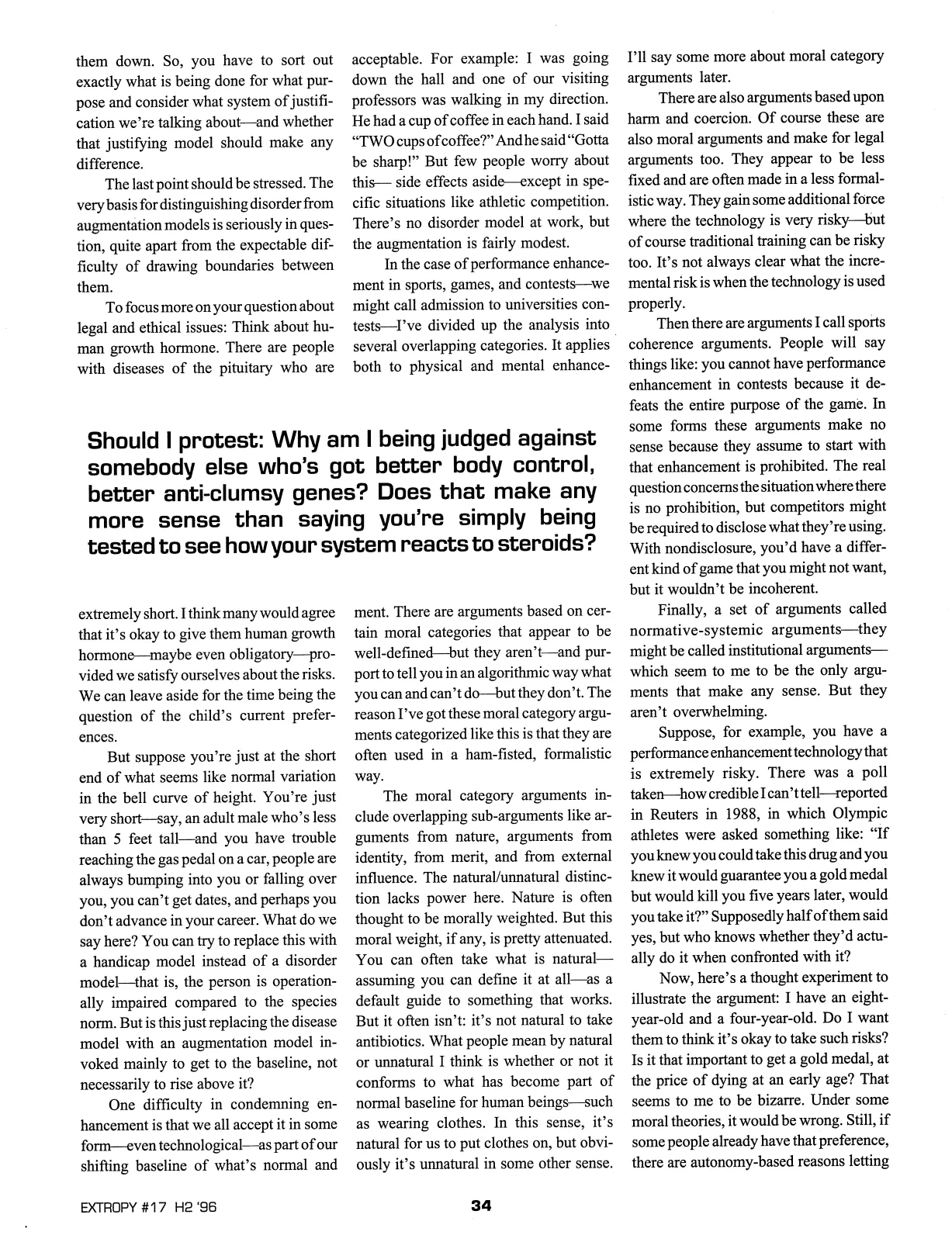 Extropy #17, page 32 (original scan)