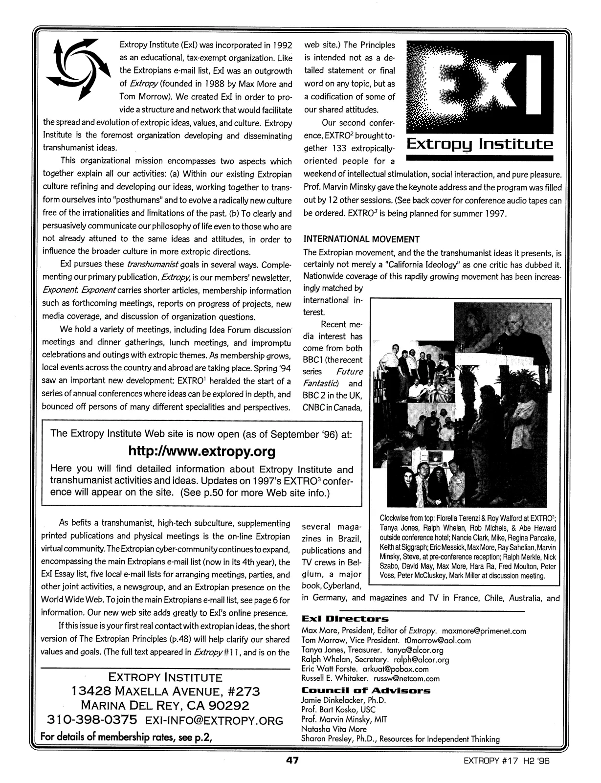 Extropy #17, page 45 (original scan)