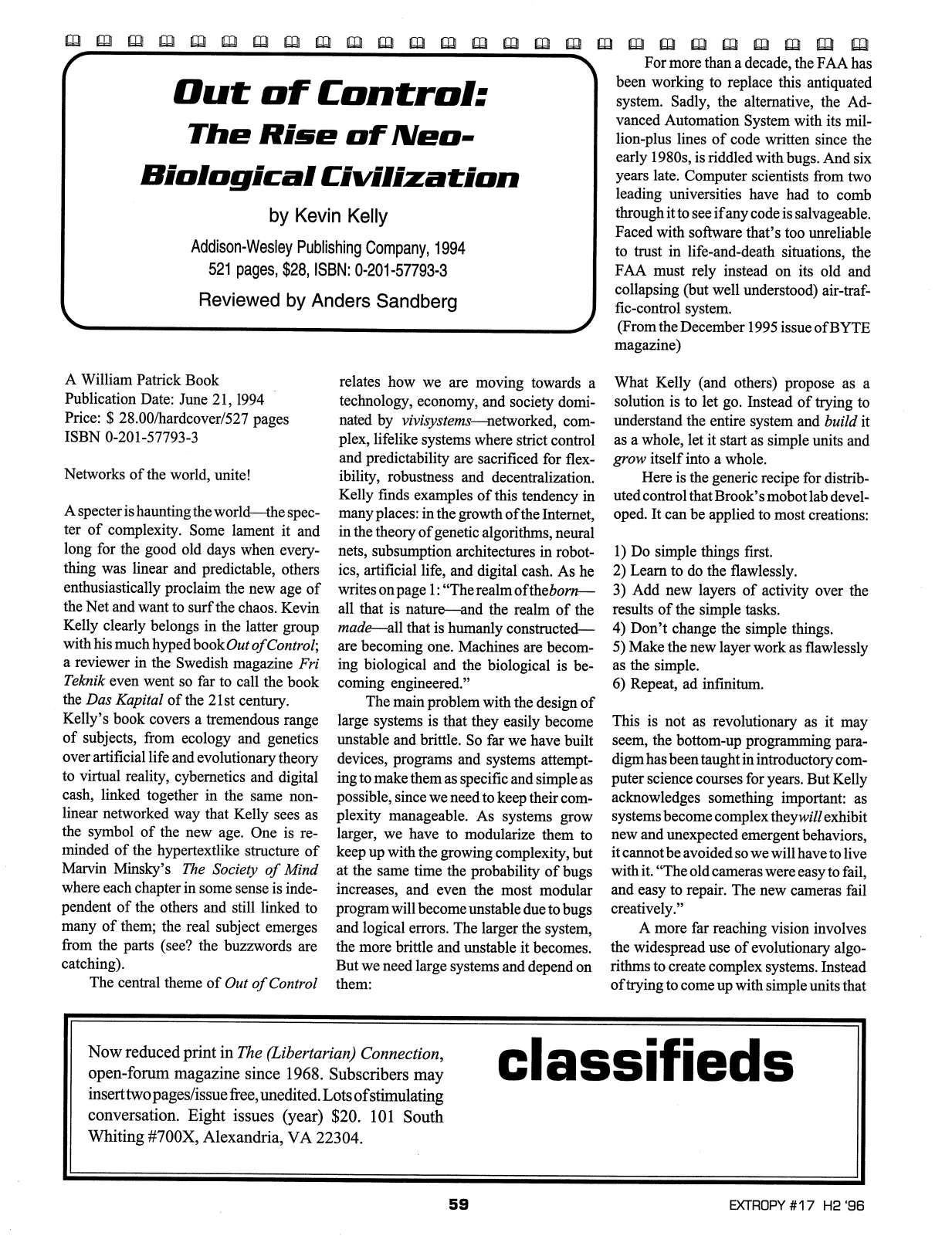 Extropy #17, page 57 (original scan)